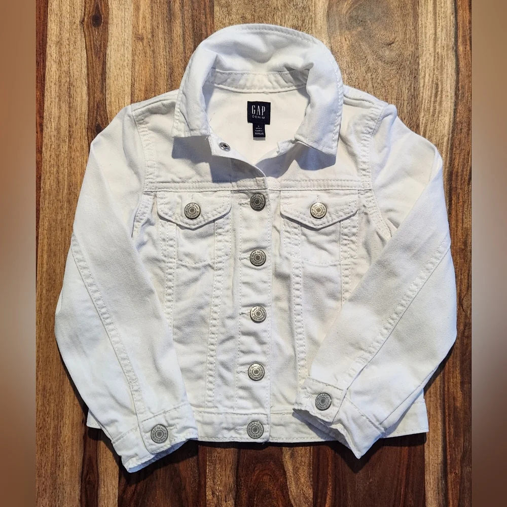 GAP Kids White Denim Jacket